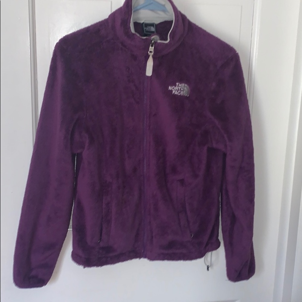 Purple Fuzzy North Face Jacket